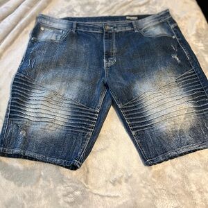 South Pole Distressed Blue Jean Shorts